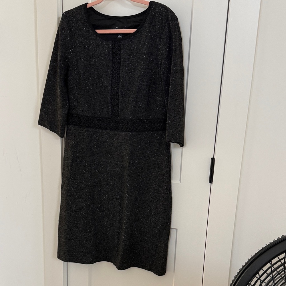 Connected Apparel Charcoal Long Sleeve Dress